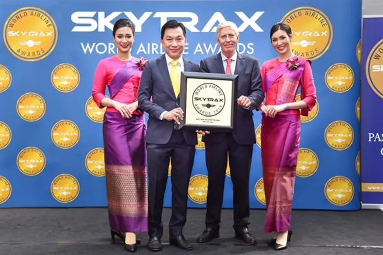 การบินไทยรับรางวัลสายการบินยอดเยี่ยมอันดับ 1 จากสกายแทรกซ์ 2 รางวัล