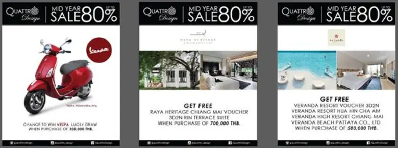 คนรักการแต่งบ้านอย่างมีสไตล์ รสนิยมเป็นเลิศ ต้องไม่พลาด “Quattro Design Mid-Year Sale 2019” ลดสูงสุด 80%!