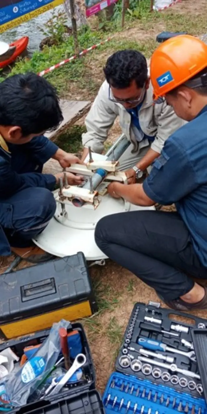 ทีโอที สนับสนุนโครงข่ายสื่อสัญญาณอินเทอร์เน็ตไลฟ์สด เกาะติดมาเรียม พะยูนน้อย ตลอด24ชม. ที่ เกาะลิบง@ตรัง