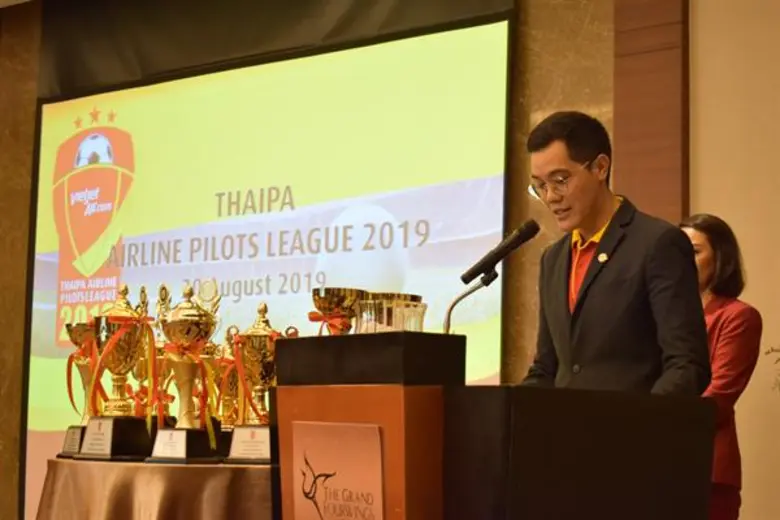 สายการบินไทยเวียตเจ็ท ร่วมกับ THAIPA Airline Pilot League 2019 จัดงานแถลงข่าวการแข่งขันฟุตบอลนัดกระชับมิตรระหว่างนักบินพาณิชย์ของเมืองไทยประจำปี 2562