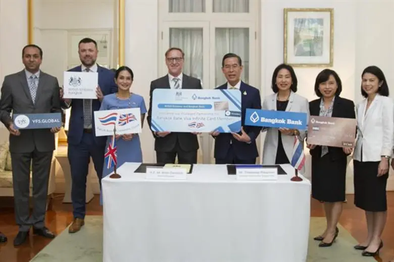 ธนาคารกรุงเทพ-สถานทูตอังกฤษ ประจำประเทศไทย ลงนามความร่วมมือมอบบริการพิเศษการยื่นขอวีซ่า เพียงยื่นหนังสือเดินทางพร้อมแสดงบัตรอินฟินิทธนาคารกรุงเทพ