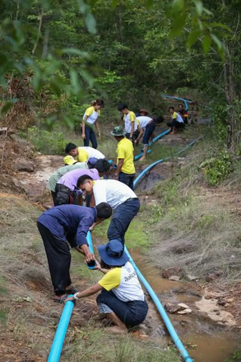 เครือข่ายนศ.สิงห์อาสา 16 สถาบันภาคอีสาน มอบน้ำ (ใจ) ช่วยภัยแล้งลงพื้นที่มหาสารคาม สุรินทร์