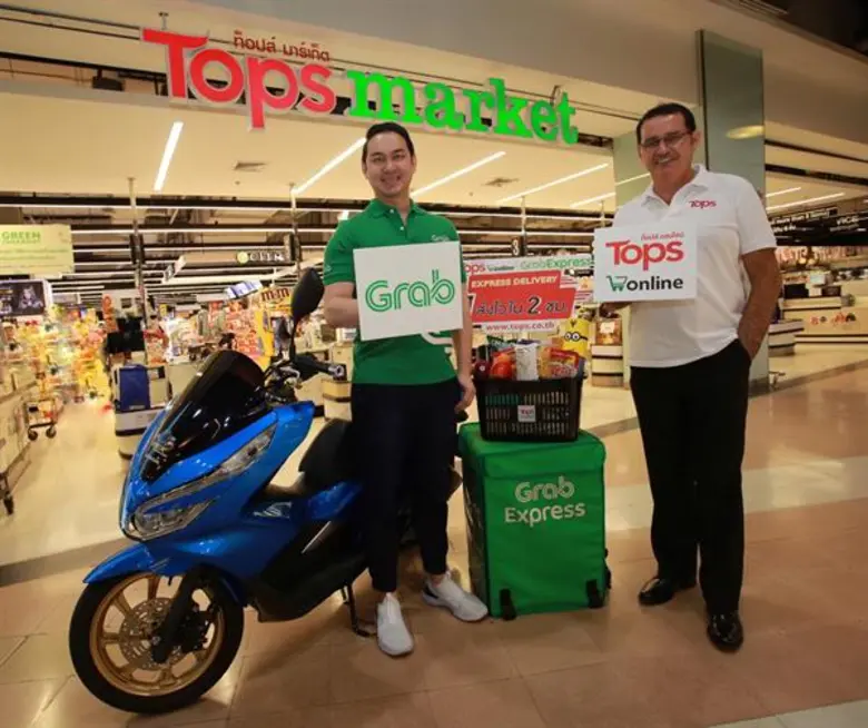 ท็อปส์ ออนไลน์ ผนึก แกร็บ ขยาย Ecosystem ผุดบริการใหม่ ส่งด่วนภายใน 2 ชั่วโมง เพียงช็อปผ่าน www.tops.co.th