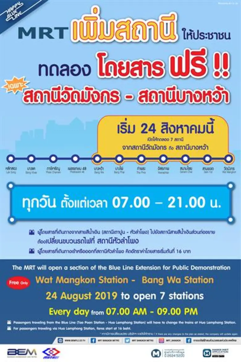 ตามที่ การรถไฟฟ้าขนส่งมวลชนแห่งประเทศไทย ...