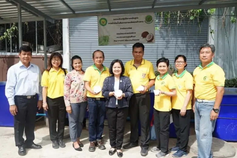 วศ. นำเทคโนโลยีระบบบำบัดน้ำเสียจากการผลิตมะพร้าวขาวช่วยแก้ไขปัญหาผู้ประกอบการ OTOP และ SMEs พื้นที่จังหวัดสมุทรสงครามมุ่งส่งเสริมผลิตภัณฑ์มะพร้าวที่เป็นมิตรกับสิ่งแวดล้อม
