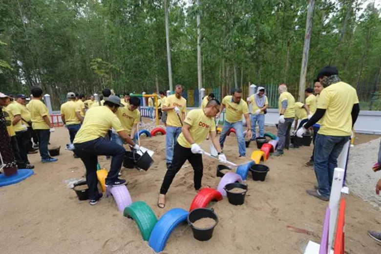 ดาว ส่งมอบสนามเด็กเล่นสร้างปัญญา ปรับปรุงศูนย์พัฒนาเด็กเล็กวัดห้วยโป่ง