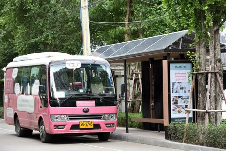 แสนสิริผนึกบีซีพีจี ล้ำหน้าเปิดตัว “Bangkok’s First Solar Bus Stop with Wireless Charger” ครั้งแรกในไทยกับจุดพักรถพลังงานแสงอาทิตย์