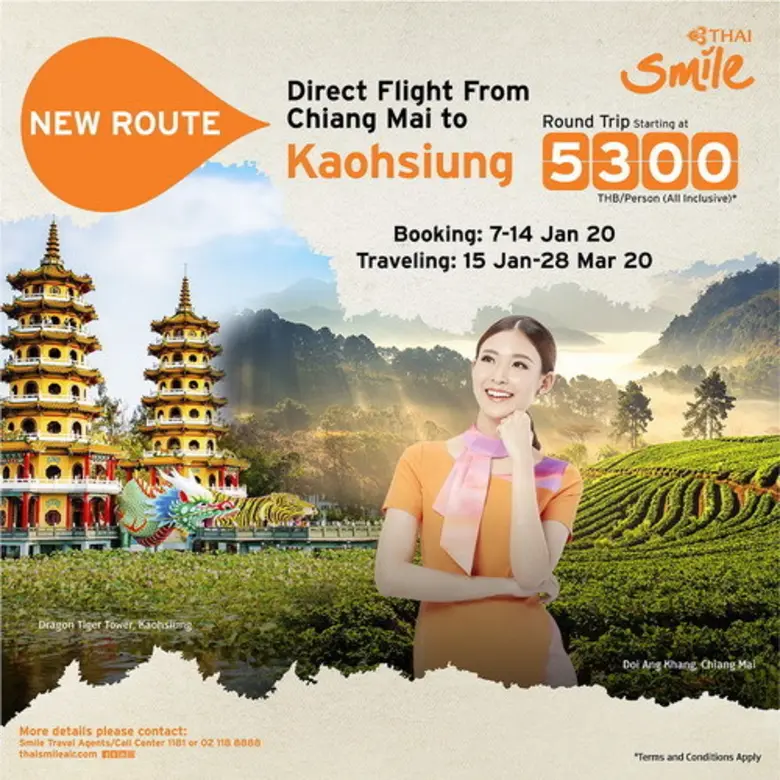 THAI Smile Airways has launched a new rou...
