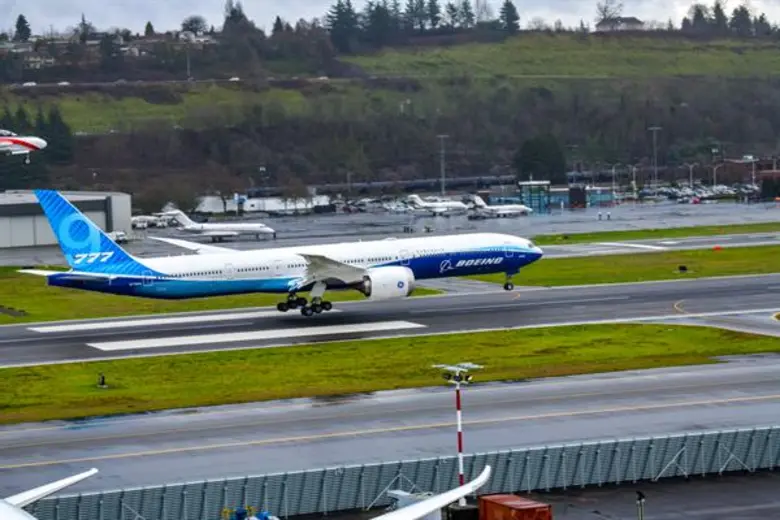โบอิ้งประกาศความสำเร็จ หลังการขึ้นบินครั้งแรกของเครื่องบิน โบอิ้ง 777X