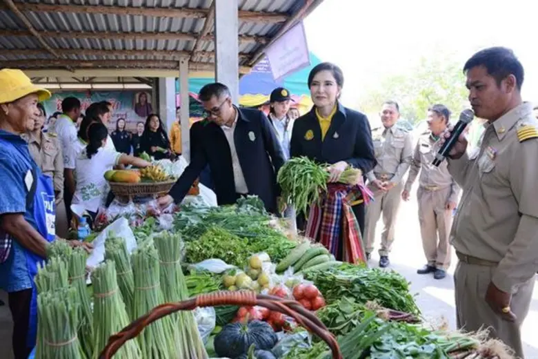 มนัญญาเยี่ยมกลุ่มเกษตรกรปลูกผักปลอดสารพลังงานแสงอาทิตย์บ้านห้วยเสลา พร้อมจับมือหอการค้าจังหวัดกระจายผักคุณภาพปลอดภัยสู่ตลาด