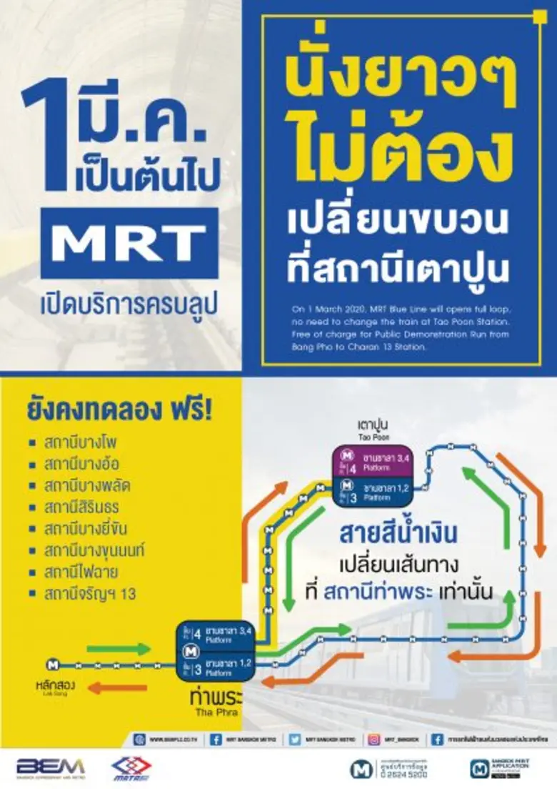 ตามที่ การรถไฟฟ้าขนส่งมวลชนแห่งประเทศไทย ...