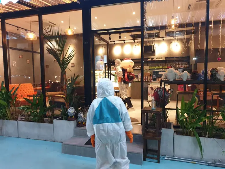 นัมเบอร์พลาซ่า ฉีดพ่นฆ่าเชื้อป้องกันไวรัสโควิด -19