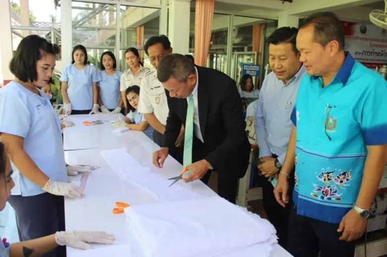 พัฒนาชุมพร ร่วมส่วนราชการฝึกผู้ต้องขังต้านโควิด-19