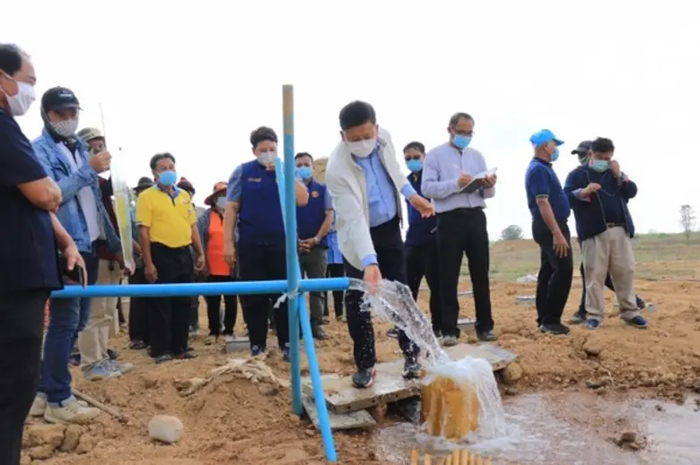 เกษตรกรบ้านแสนสุข จ.สระแก้ว พ้นภัยแล้ง ได้ “น้ำบาดาล” ทำเกษตรแปลงใหญ่