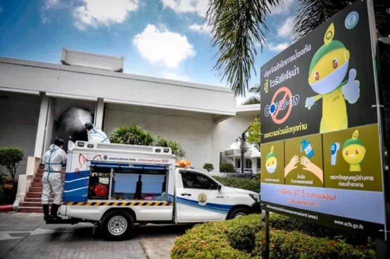 มกอช. ประสาน กรมปศุสัตว์ ฉีดพ่นน้ำยาฆ่าเชื้อโรค COVID-19 รอบพื้นที่สำนักงาน สร้างความมั่นใจให้ผู้ปฏิบัติงานและผู้มาติดต่อราชการ