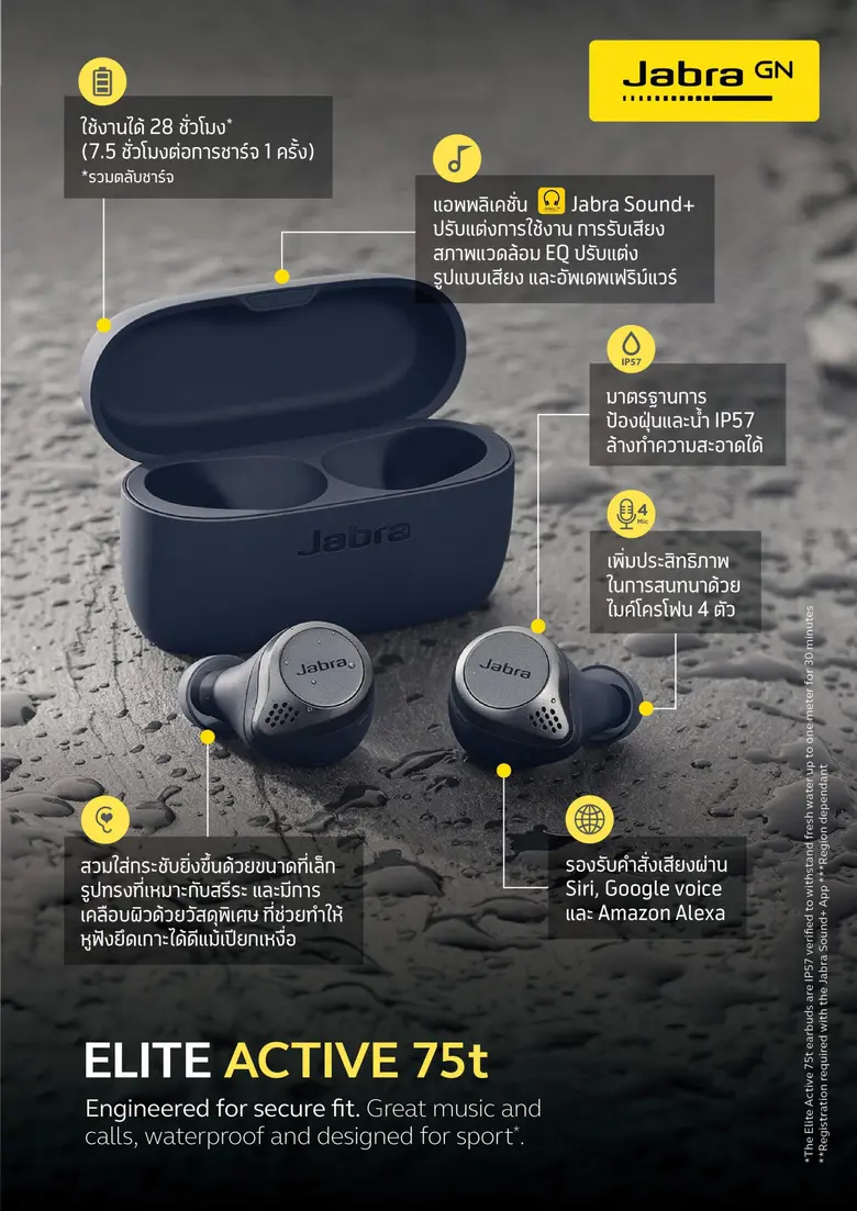 อาร์ทีบีฯ ตอกย้ำผู้นำตลาดหูฟัง True Wireless ส่งหูฟังสปอร์ต Jabra Elite Active 75t จัดเต็มคุณภาพ