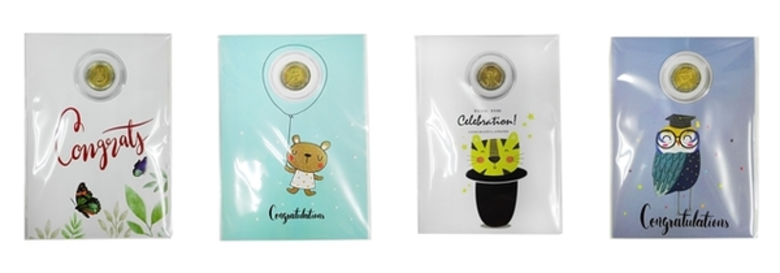 สินค้าแนะนำจากกรมธนารักษ์!!! การ์ดแสดงความยินดีบรรจุเหรียญกษาปณ์ที่ระลึก