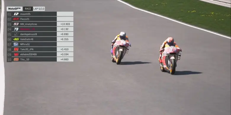 มาร์เกซผู้น้องเฉือนพี่ชายคว้าโพเดี้ยม MotoGP Virtual Race สนามสอง