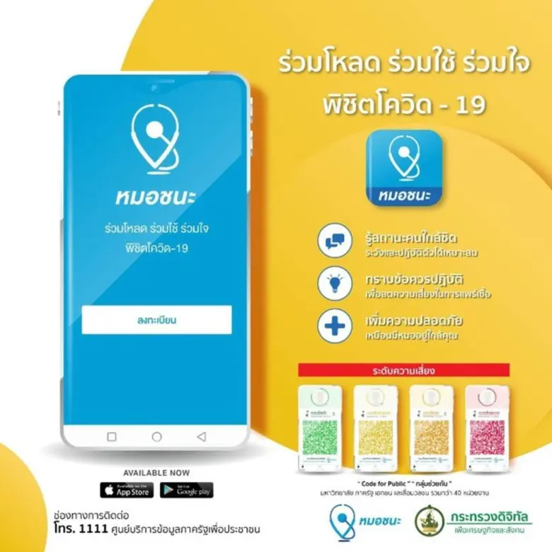 ทีโอที สนับสนุนถามตอบแอปพลิเคชัน “หมอชนะ” เพื่อระวังภัยโควิด-19 ผ่านศูนย์บริการข้อมูลภาครัฐเพื่อประชาชน GCC 1111