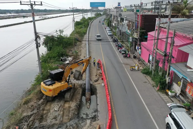 วางระบบท่อส่งน้ำแก้แล้งเร่งด่วนพื้นที่ EEC สำเร็จ พร้อมส่งน้ำให้นิคมฯเวลโกรว์ 20 พ.ค.นี้