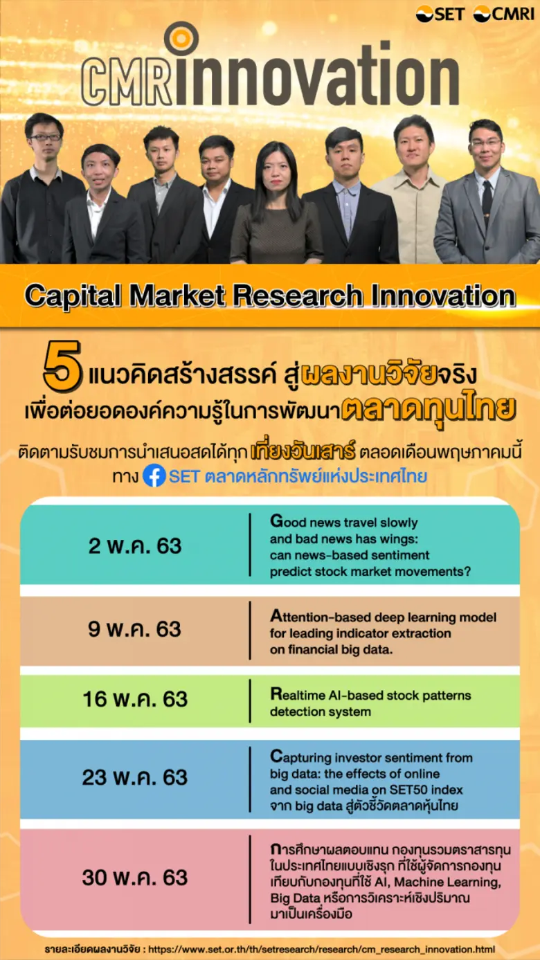 ตลาดหลักทรัพย์แห่งประเทศไทย ขอเชิญผู้สนใจ...