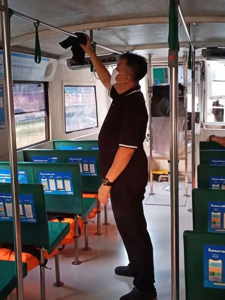 กทม.เคร่งครัดจัดระเบียบเข้าใช้บริการขนส่งสาธารณะลดการแพร่กระจายเชื้อไวรัสโควิด-19