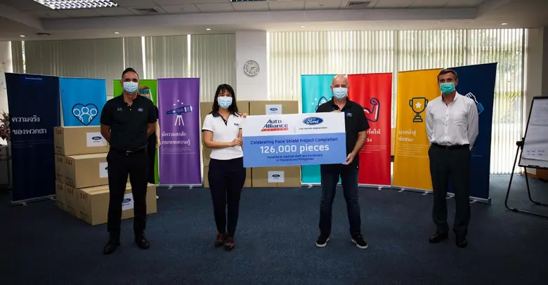 ฟอร์ด ส่งมอบหน้ากากป้องกันใบหน้าเพื่อรับมือโควิด-19 ให้บุคลากรทางการแพทย์และหน่วยงานต่างๆ แล้วเสร็จ 126,000 ชิ้น