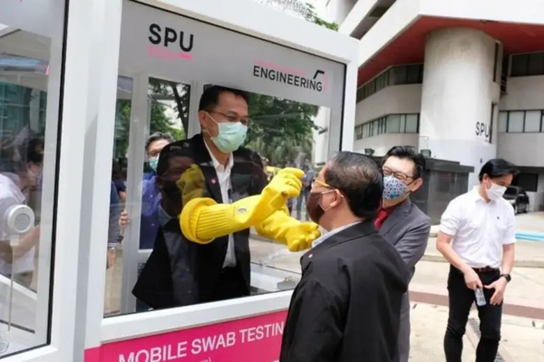 SPU มอบตู้ความดันบวก กรมควบคุมโรค สนับสนุนการปฏิบัติงานของบุคลากรทางการแพทย์ สู้ภัยโควิด-19