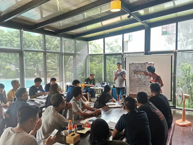 เขาใหญ่ พาโนราม่า ฟาร์ม จัดอบรมทำแบบและสร้างโคกหนอง...