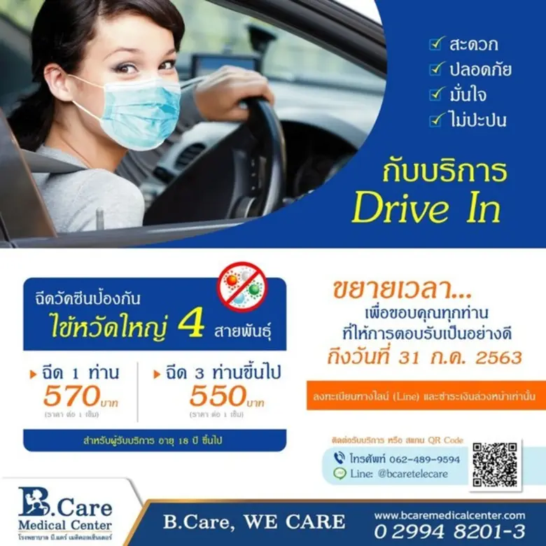 ฉีดวัคซีนป้องกันไข้หวัดใหญ่ 4 สายพันธุ์ ก...