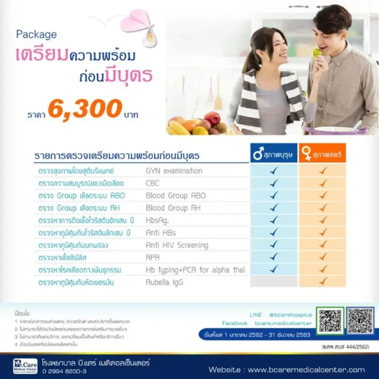 การตรวจสุขภาพก่อนตั้งครรภ์ เพื่อให้คนที่จ...