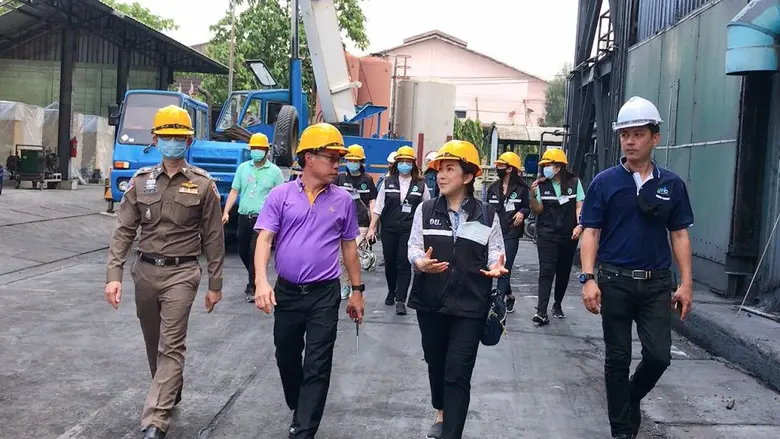 AKP ต้อนรับ อย.-บก.ปคบ.ชมกระบวนการเผาทำลายผลิตภัณฑ์โควิด-19 ไม่ได้มาตรฐาน