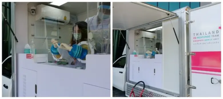 ดูTCRT รถตรวจโควิด-19 ชีวนิรภัย และแอปฯ เพื่อการบริการ จัดการ นวัตกรรมช่วยเหลือสังคมจาก 3 บริษัทของคนไทย