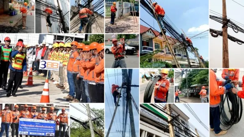 3BB เดินหน้าจัดระเบียบสายสื่อสารโทรคมนาคมบนเสาไฟฟ้า 77 จังหวัด สร้างความปลอดภัยในชีวิตและสังคม