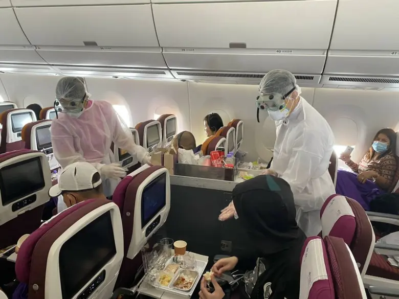 การบินไทยรับคนไทยจากลอนดอน สหราชอาณาจักร กลับบ้าน ครั้งที่ 9