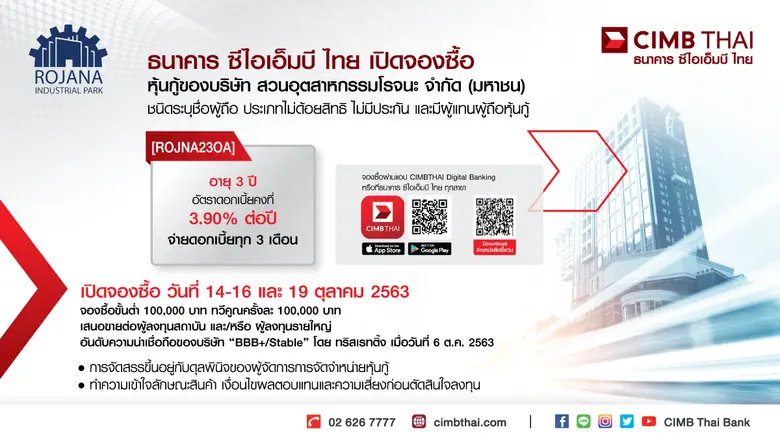 รายงานข่าวจาก บริษัท สวนอุตสาหกรรมโรจนะ จ...