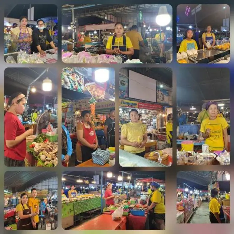 ตลาดพระรูป3 เทศบาลบ้านสร้าง จุดเทียนน้อมรำลึกในพระมหากรุณาธิคุณ"ในหลวง ร.9"