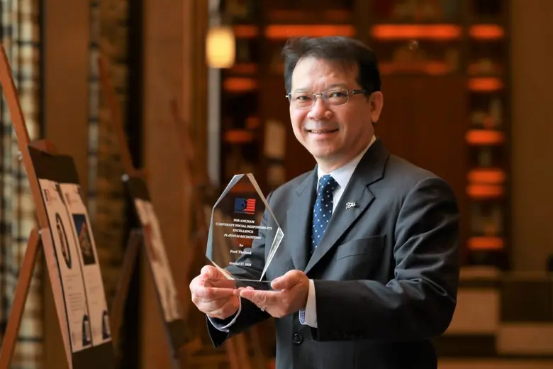 ฟอร์ดรับรางวัล 'องค์กรรับผิดชอบต่อสังคมดีเด่น’ 10 ปีซ้อน   จากหอการค้าอเมริกันในประเทศไทย