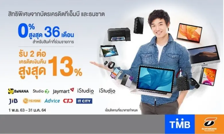 บัตรเครดิตทีเอ็มบีและบัตรเครดิตธนชาต มอบส...
