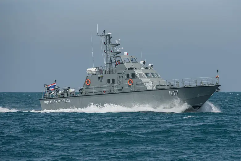 สำนักงานตำรวจแห่งชาติ ประกอบพิธีปล่อยเรือตรวจการณ์ "ปทุมวัน 2 (817)" ลงน้ำ ณ อู่ต่อเรือบริษัท มาร์ซัน