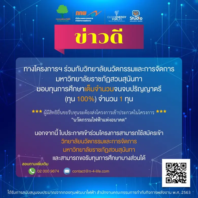 ทางโครงการฯ ร่วมกับวิทยาลัยนวัตกรรมและการ...