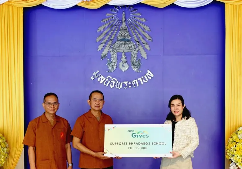 ซีบีอาร์อี ประเทศไทย บริจาคเงินจำนวน 139,...