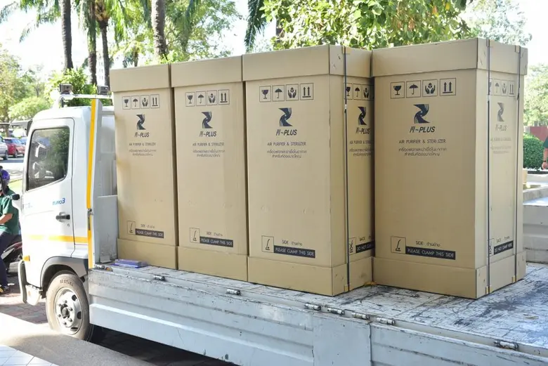 เอ็มพลัสมอบเครื่องฟอกและฆ่าเชื้อในอากาศ เอ็ม-วัน (M-One) ส่งต่อโรงพยาบาลสู้โควิด 19 ระลอกใหม่