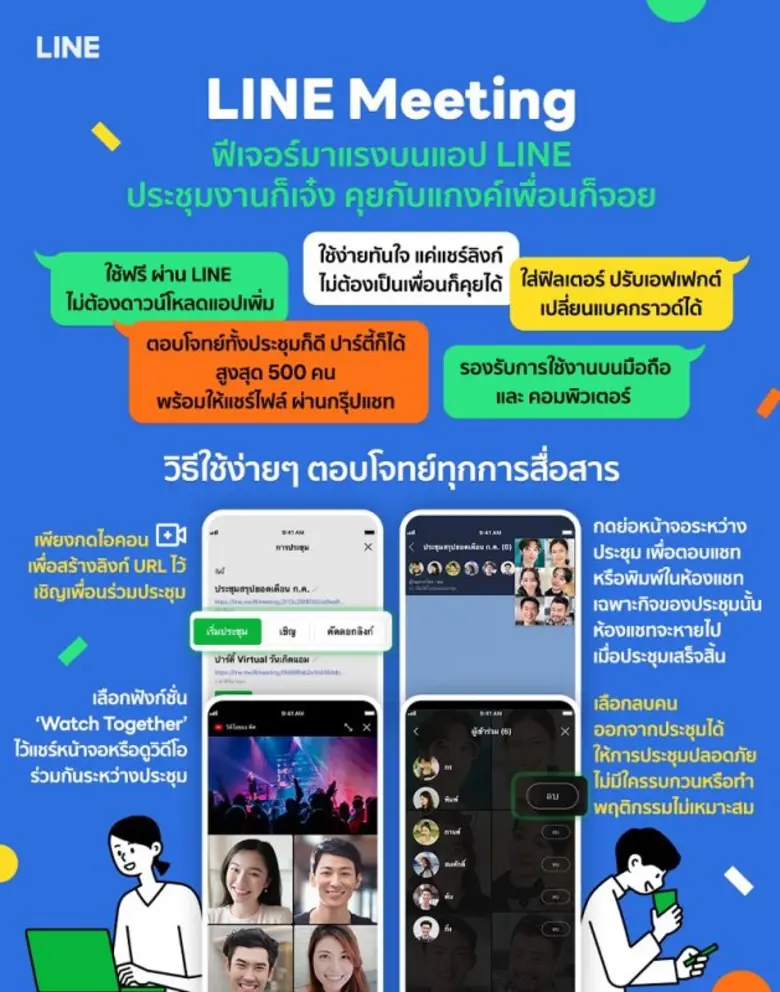 Work From Home แบบหน้าสดก็ไม่หวั่น LINE Meeting ฟีเจอร์สุดเจ๋งให้ประชุมผ่านจอพร้อมฟิลเตอร์หน้าใสใช้ฟรีผ่านแอป LINE ไม่ต้องดาวน์โหลดแอปเพิ่ม