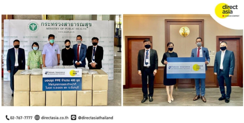 ไดเร็ค เอเชีย ร่วมบริจาคชุด PPE ส่งมอบให้...