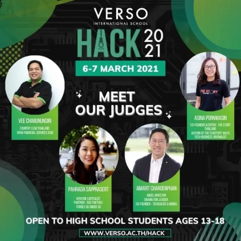 ครั้งแรกกับการจัดแฮคกาธอนสำหรับนักเรียนมัธยมทั่วประเทศที่โรงเรียนนานาชาติเวอร์โซ 2 วันเต็มกับการรวมตัวนักเรียนมัธยมจากทั่วประเทศ ระดมสมอง