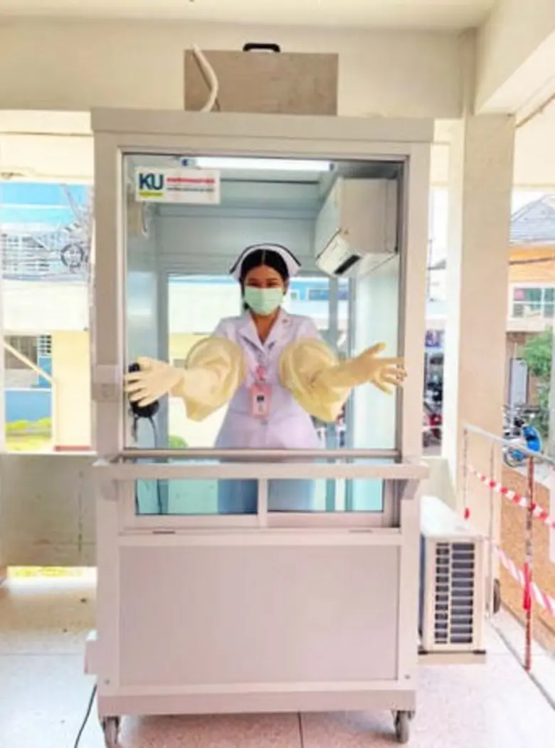 คณะวิศวฯ มก. สนับสนุนงบฯ 3 ล้านบาท เดินหน้าพัฒนา นวัตกรรมต้านภัยโควิด-19 อย่างต่อเนื่อง