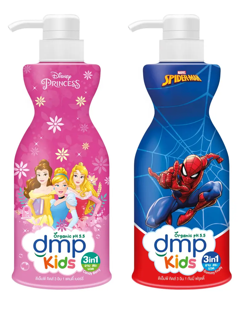 ดีเอ็มพี คิดส์ สบู่เหลว 3 อิน 1 อาบ สระ นวด สุดสนุกในขวดเดียว