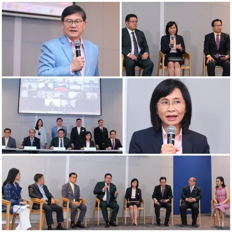 วว. ลงนามความร่วมมือกับมูลนิธิณภาฯ วศ. มหาวิทยาลัยราชภัฏสุราษฎร์ธานี / อุดรธานี มุ่งสนับสนุนการศึกษาวิจัยและพัฒนาผลิตภัณฑ์จากสารสกัดพืชสมุนไพรไทย