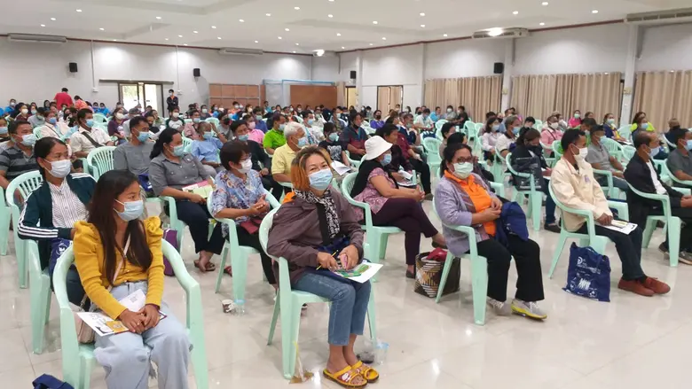 สนพ.หนองคาย ร่วมบรรยายภารกิจในโครงการ ๑ ตำบล ๑ กลุ่มทฤษฎีใหม่ จังหวัดหนองคาย